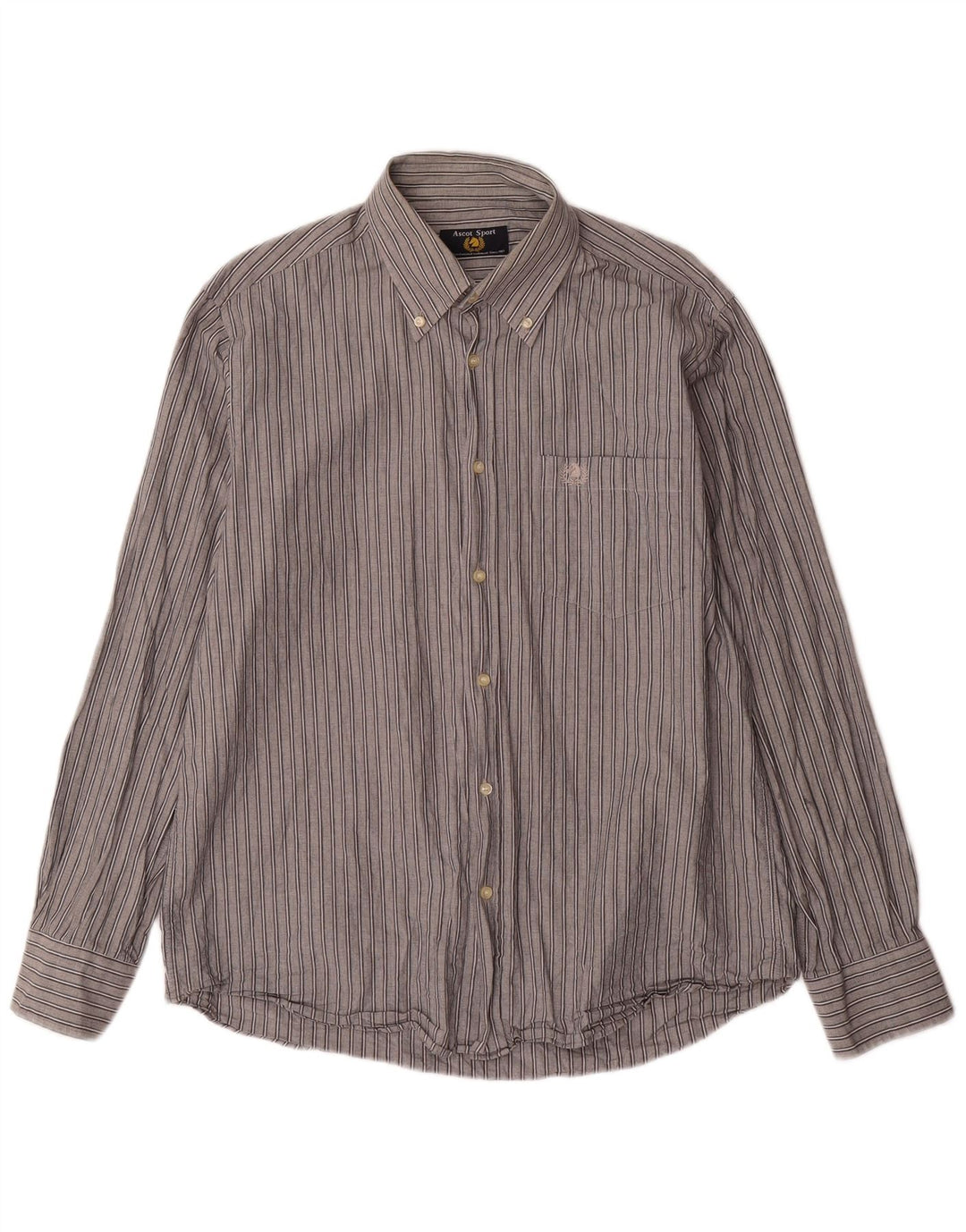 ASCOT SPORTS Herreskjorte Stor gråstribet bomuld