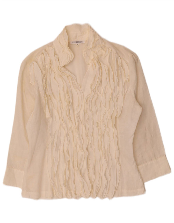 Naracamicie Dame Oversized 3/4-ærmet skjortebluse US 0 XS Off White