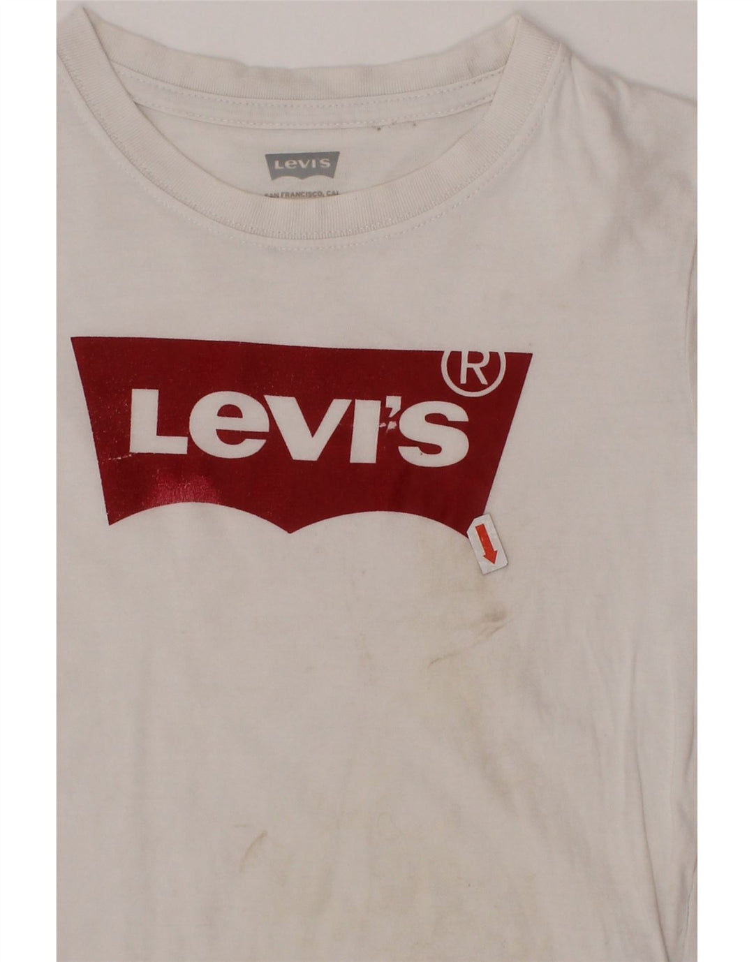 LEVI'S piger grafisk t-shirt top 5-6 år hvid bomuld