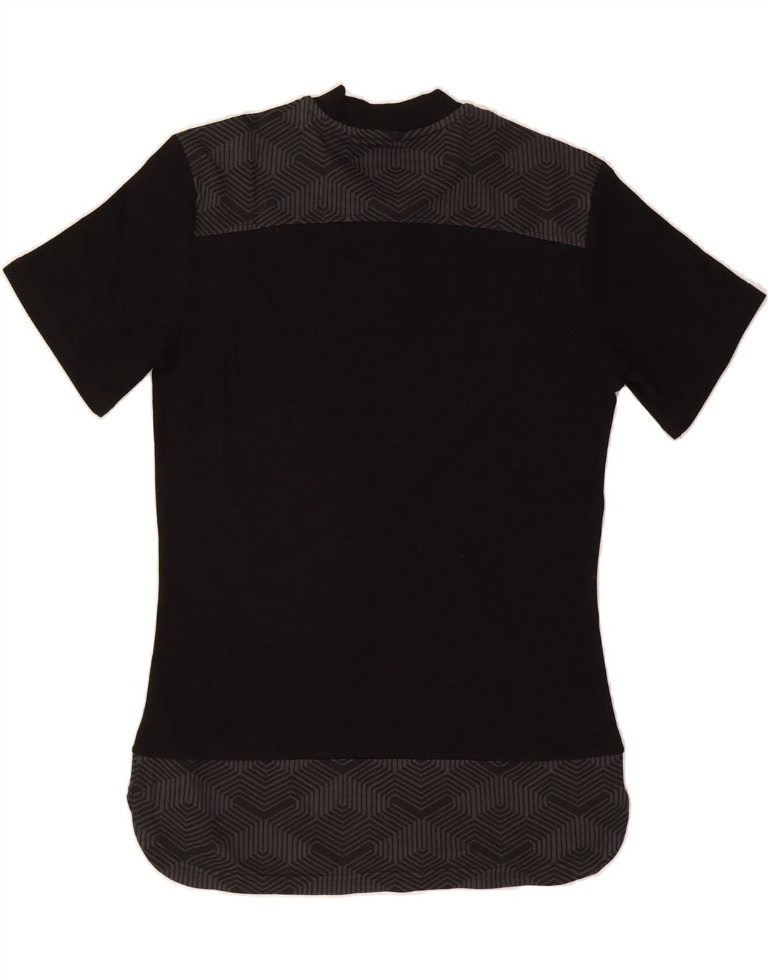 PUMA Mens T-Shirt Top Medium Black Colourblock Vintage Puma and Second-Hand Puma from Messina Hembry 