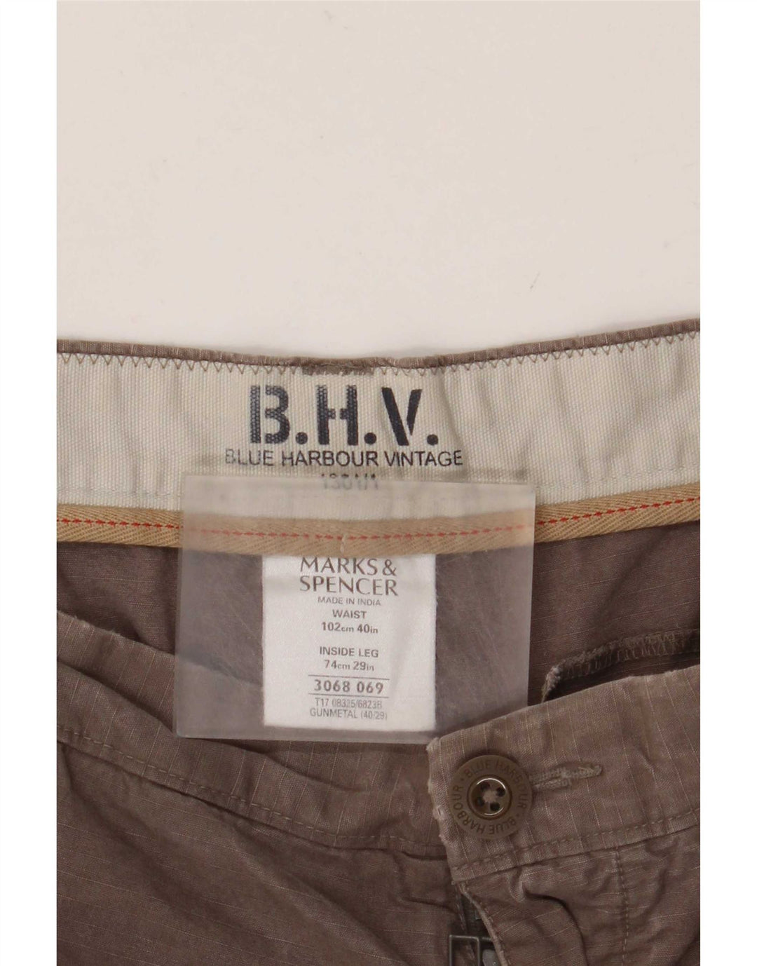 Marks & Spencer Herre Blue Harbor Lige Chinobukser W40 L27 Grå