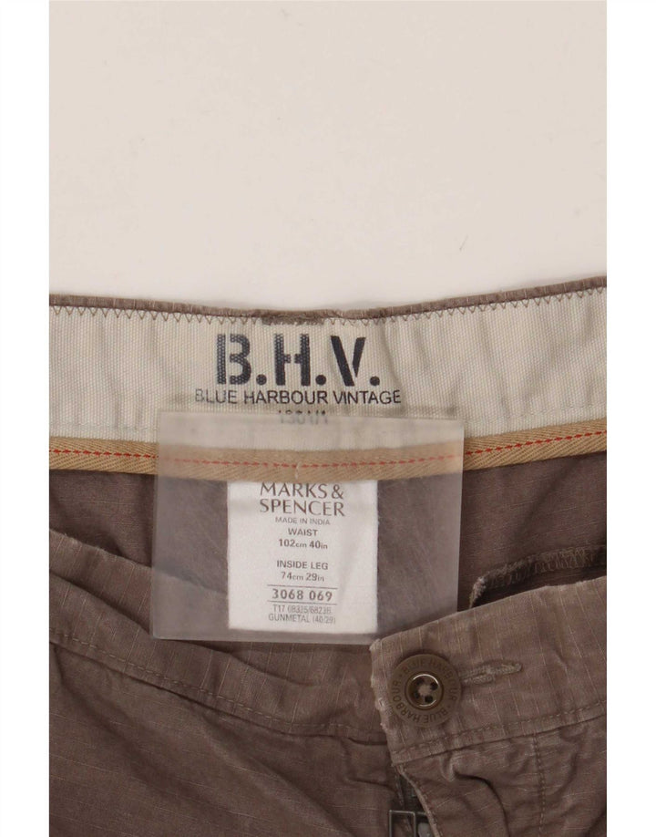 Marks & Spencer Herre Blue Harbor Lige Chinobukser W40 L27 Grå