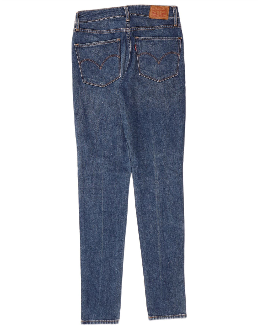 LEVI'S Dame 721 Skinny Jeans med høj talje W26 L32 Blå Bomuld