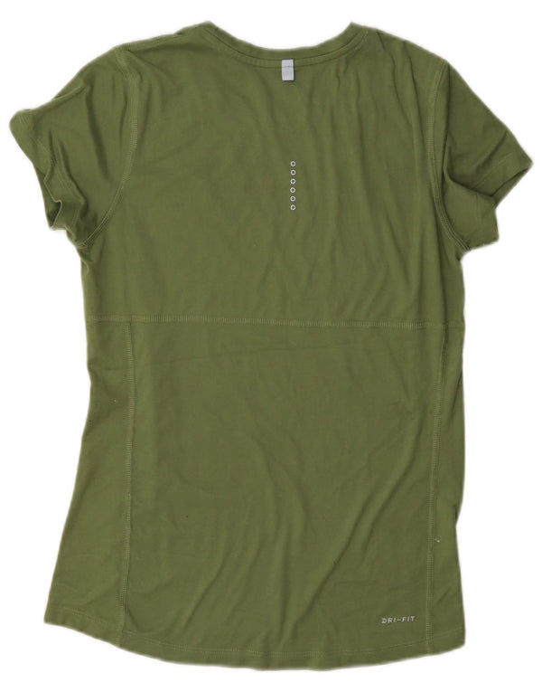 Nike Dame Dri Fit T-Shirt Top UK 10 Lille Grøn