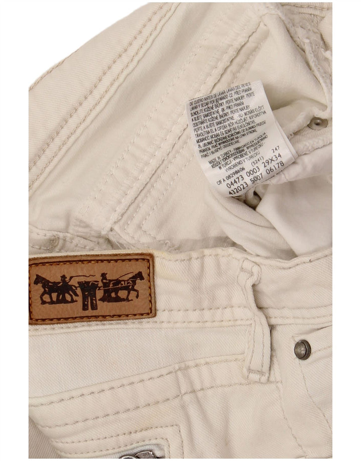 Levi's Slim Jeans til kvinder W29 L34 Hvid bomuld