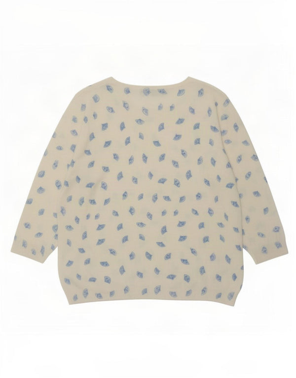 Marks & Spencer Dame abstrakt mønster Boat Neck sweater UK 18 XL B