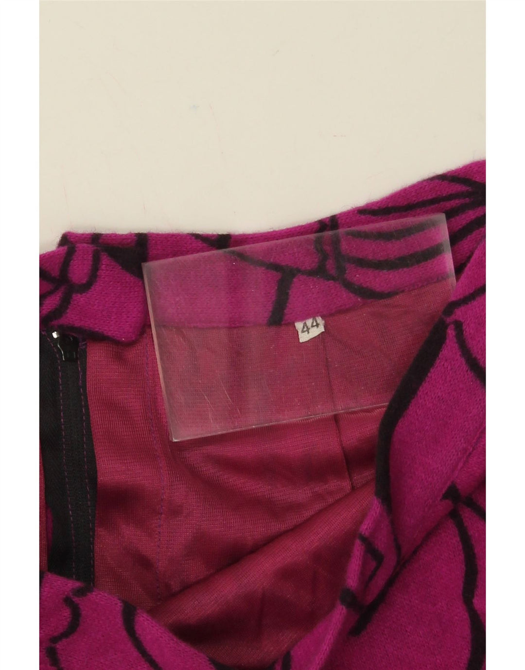 VINTAGE Womens Graphic Knit Straight Skirt IT 44 Medium W26  Pink