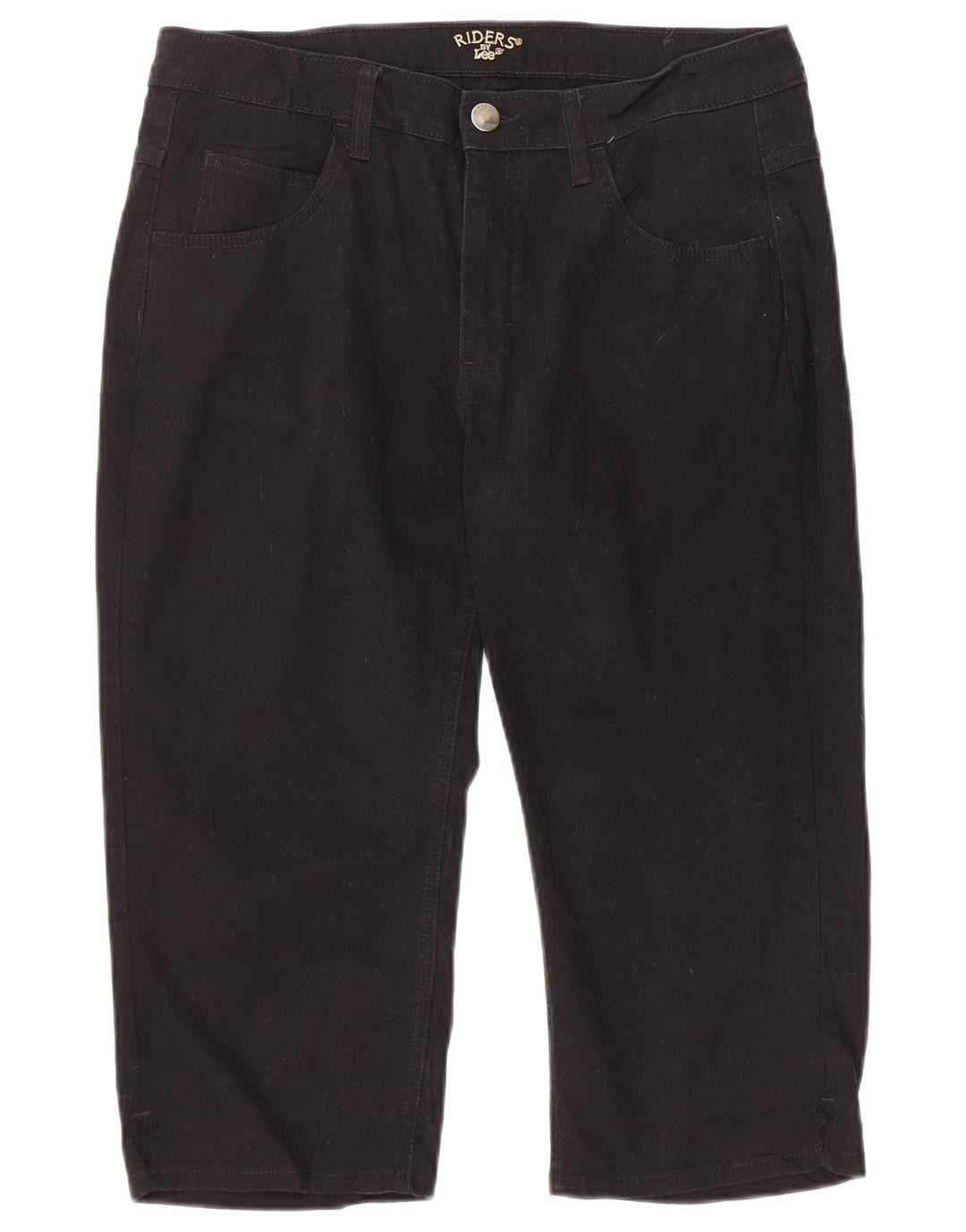 Lee Womens Riders Capri Jeans US 12 Large W32 L18 Black Bomuld