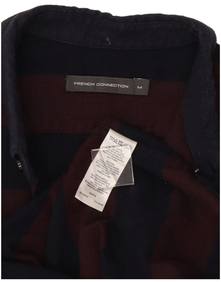 French Connection Herre flannelskjorte Medium Bourgogne stribet bomuld