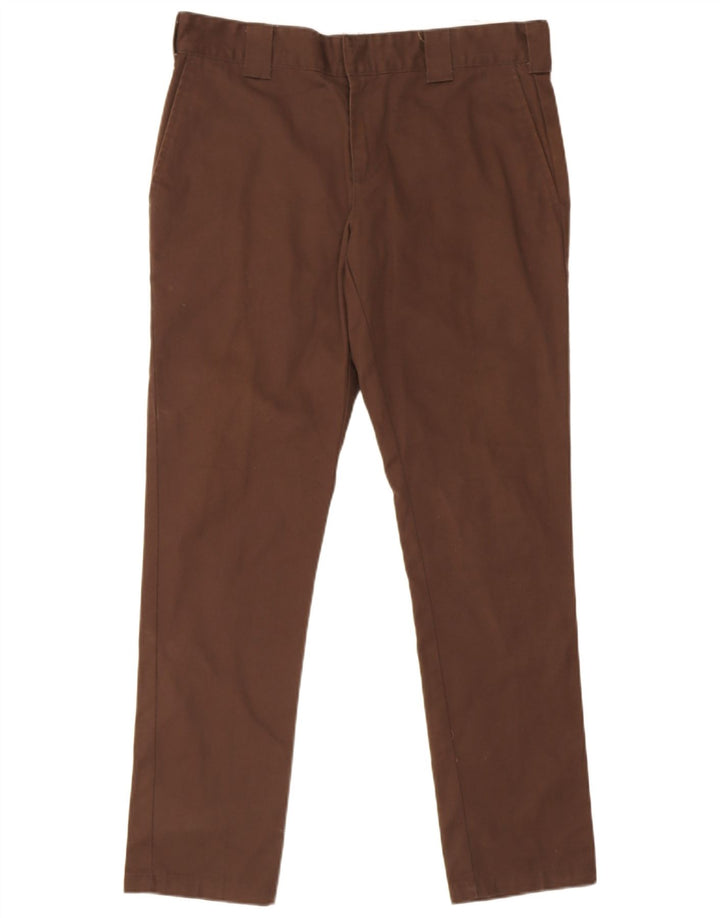 Dickies Herre Slim Chino Bukser W33 L32 Brun Polyester