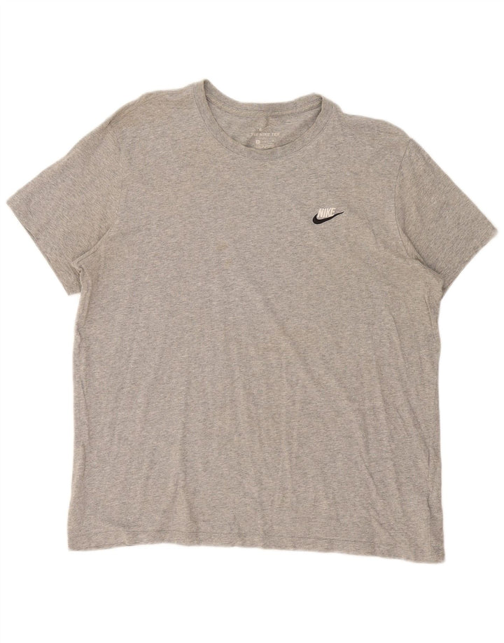 Nike T-shirt top til mænd XL Grå flækket bomuld