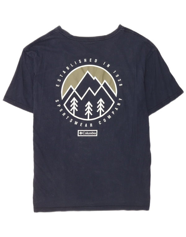 Columbia Herre Grafisk T-Shirt Top Stor Marineblå