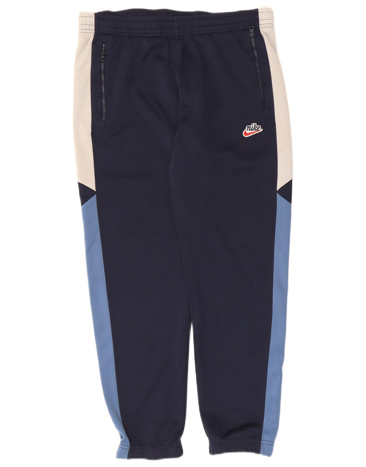 Nike Træningsdragt bukser til mænd Joggers Small Navy Blue Colourblock Polyester