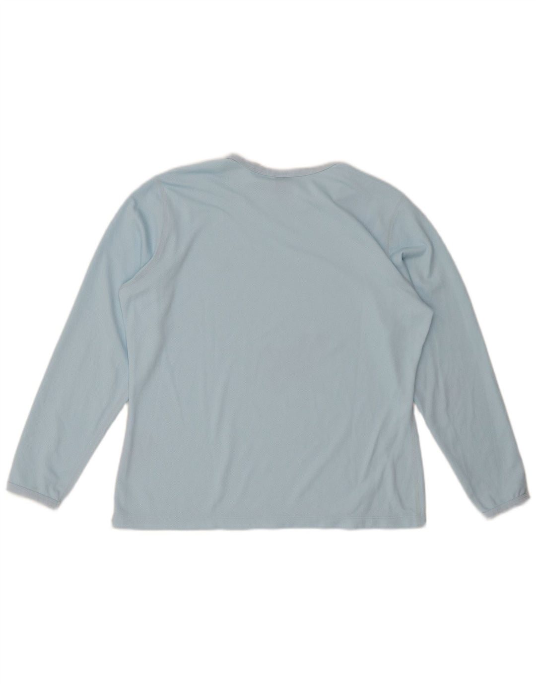 NIKE Dame Dri Fit Top Langærmet US 12/14 Large Blue Polyester