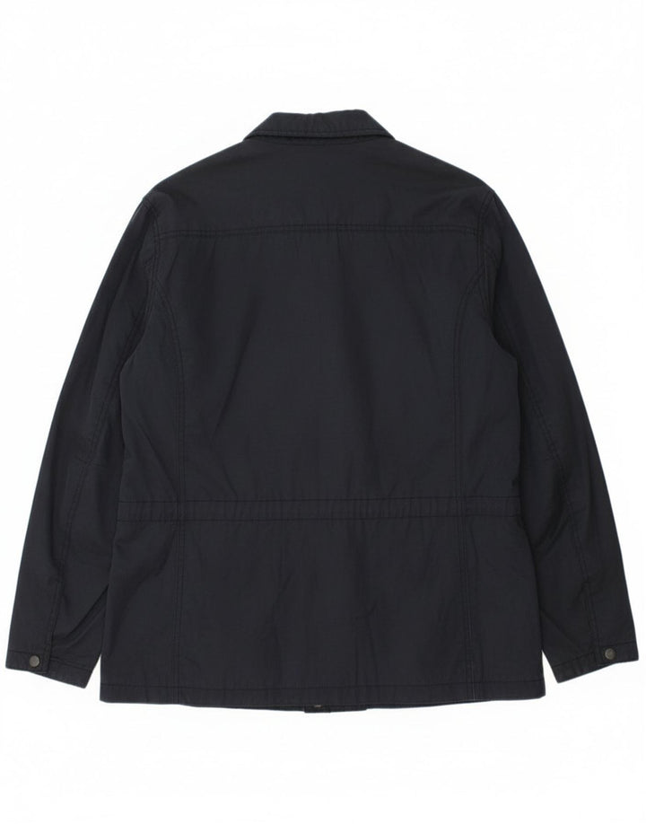 Invicta Womens Utility Jacket UK 16 Large Navy Blue Cotton