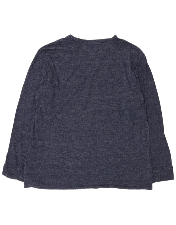 Ralph Lauren Herre Top Langærmet 2XL Navy Blue Flecked Bomuld