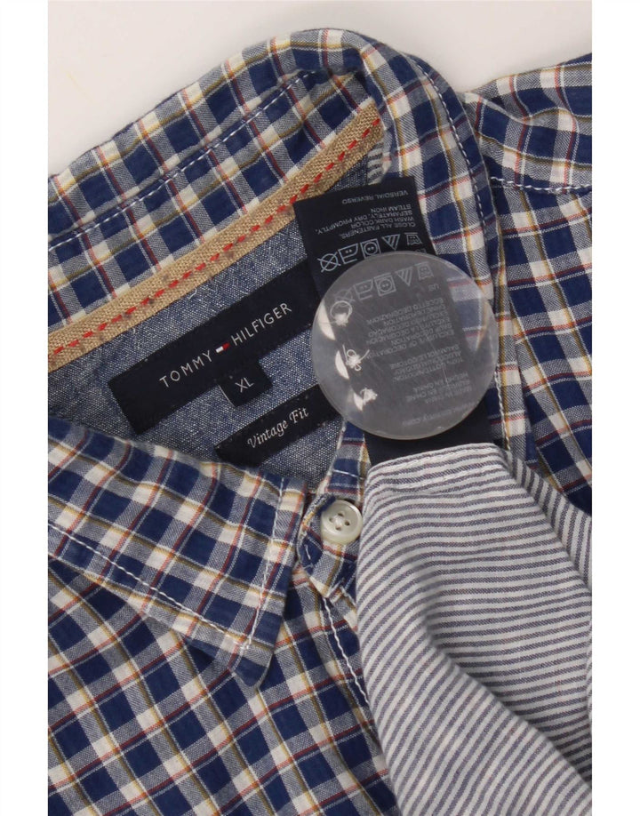 Tommy Hilfiger Herre Vintage Fit Shirt XL Blue Gingham