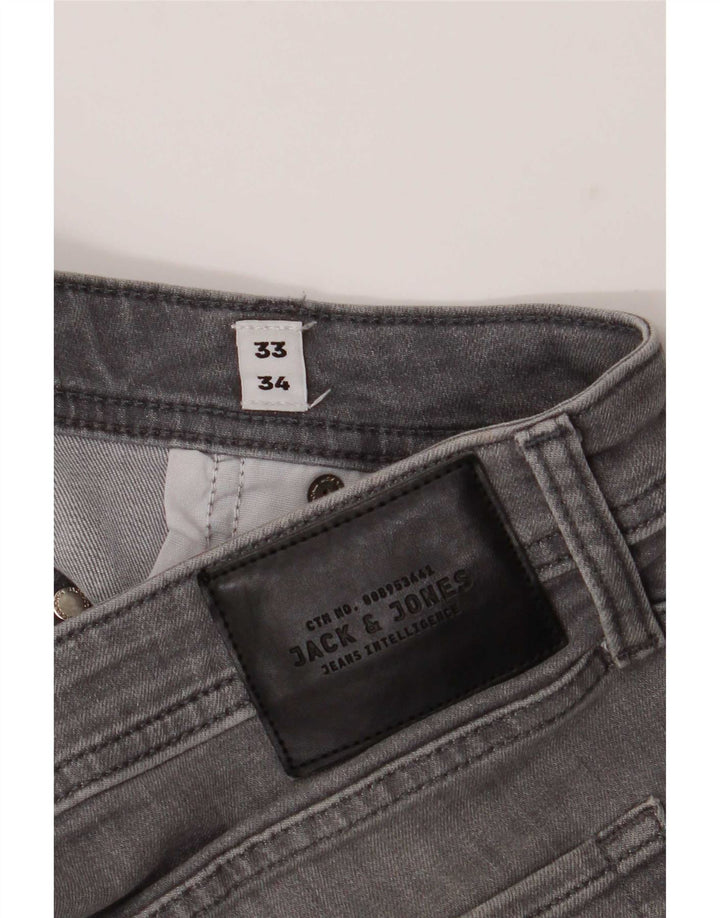 Jack & Jones Herre GLENN Slim Jeans W33 L34 Grå