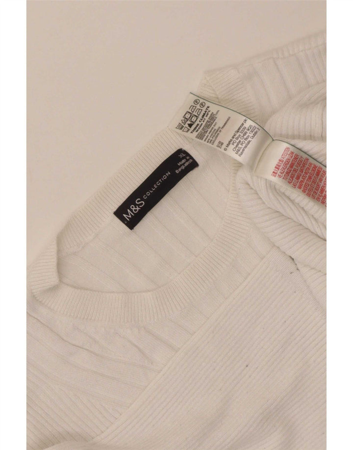 Marks & Spencer Damebluse Top UK 18 XL Hvid Viscose
