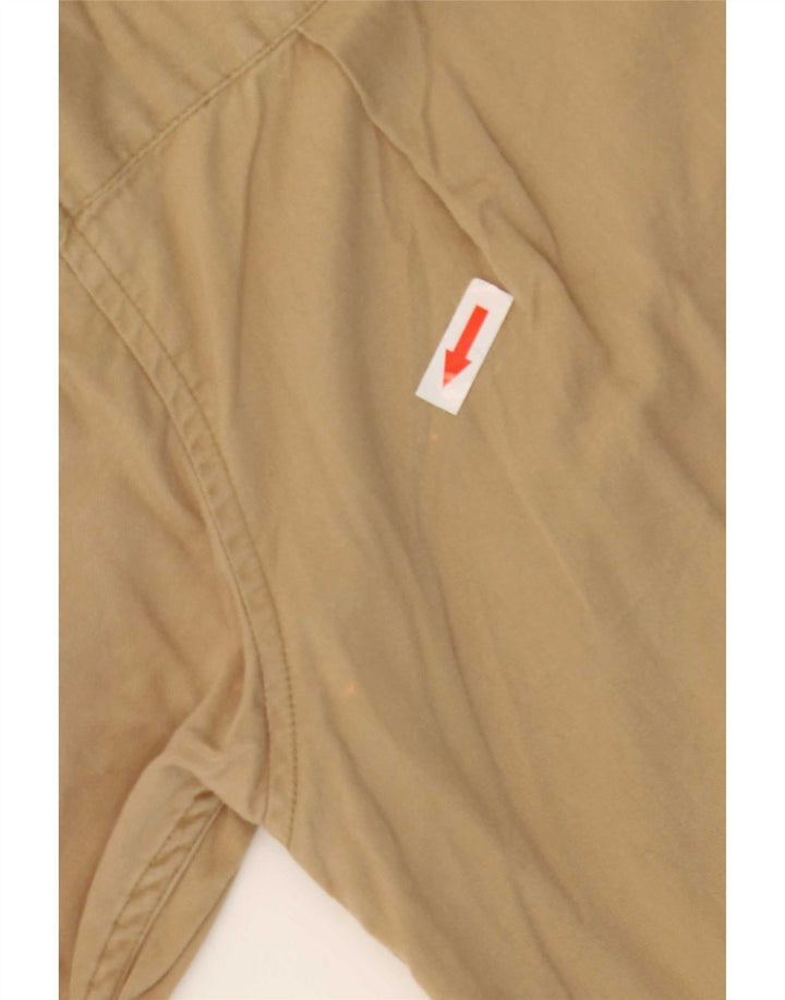 Guess kortærmet herreskjorte lille beige bomuld