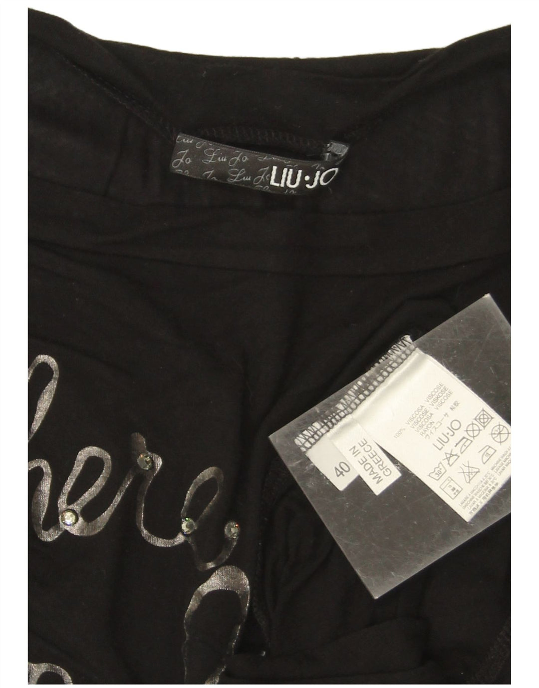 Liu Jo Dame Tunika Top EU 40 Medium Sort Viscose