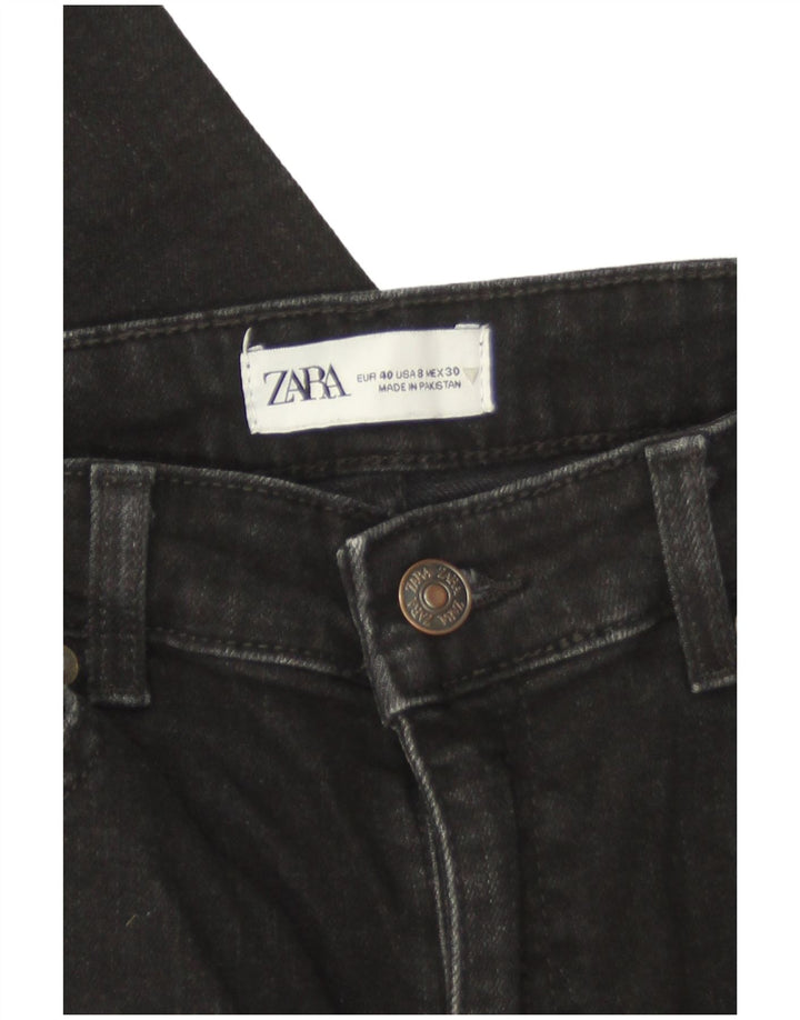 Zara Dame Slim Jeans EU 40 Medium W30 L28 Sort Bomuld