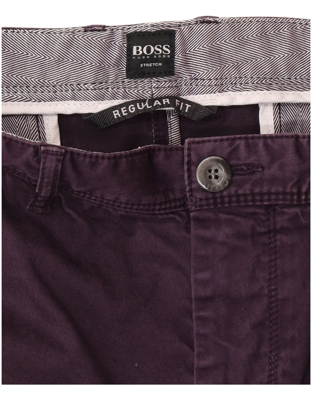 HUGO BOSS Herre Regular Fit Straight Chino Bukser W38 L30 Lilla
