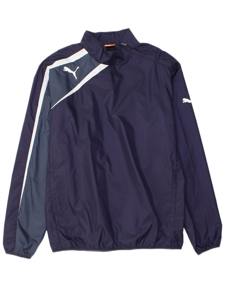 Puma Herre Grafisk Pullover Træningsdragt Top Stor Marineblå Colourblock