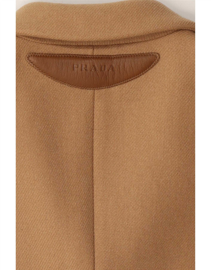 Prada Dame 3-knaps blazerjakke IT 38 XS Beige Uld Klassisk