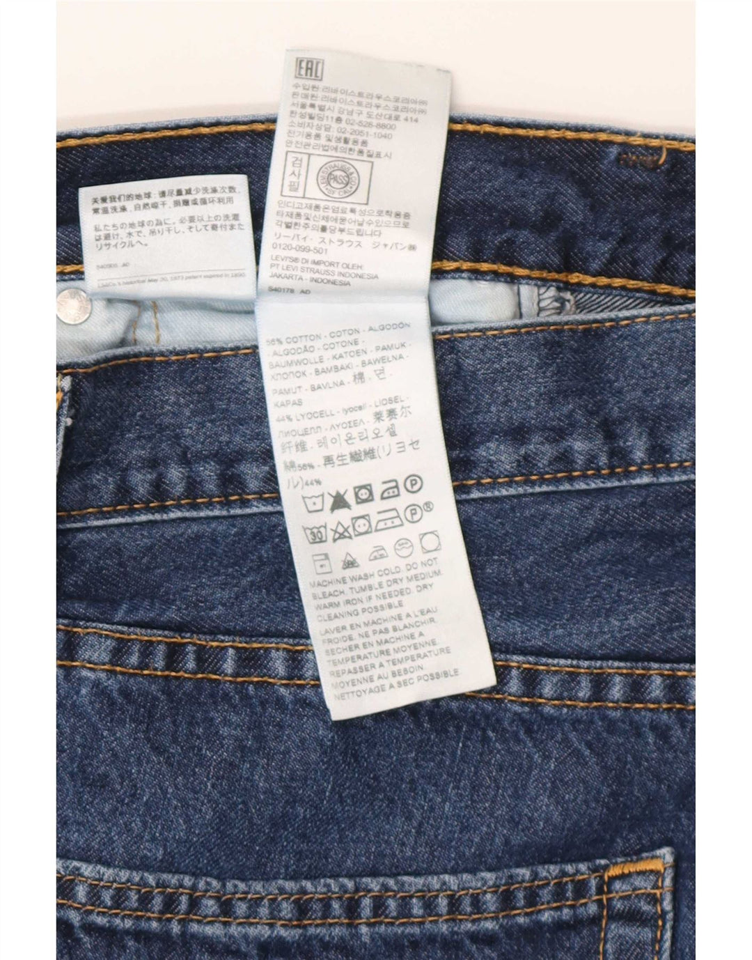 Levi's Løse jeans til mænd W30 L32 blå bomuld