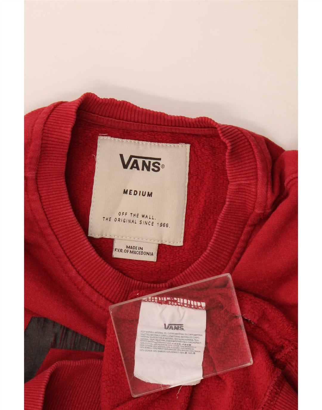 Vans Herre grafisk sweatshirt Jumper Medium rødbrun bomuld