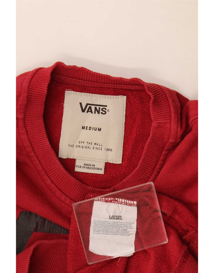 Vans Herre grafisk sweatshirt Jumper Medium rødbrun bomuld