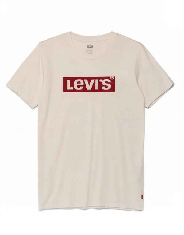 Levi's Herre grafisk T-shirt Top XS Hvid
