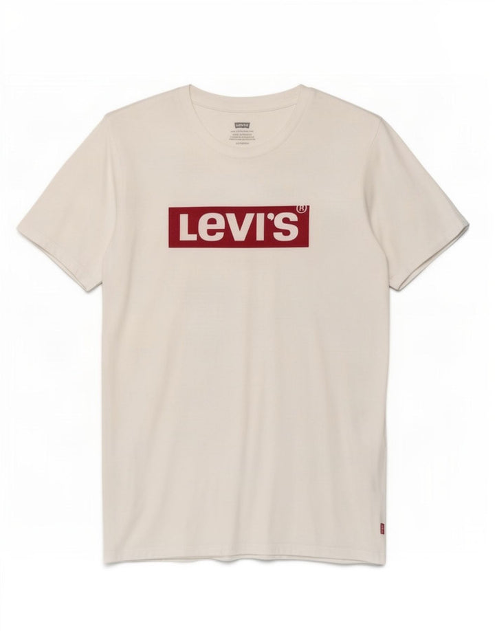 Levi's Herre grafisk T-shirt Top XS Hvid