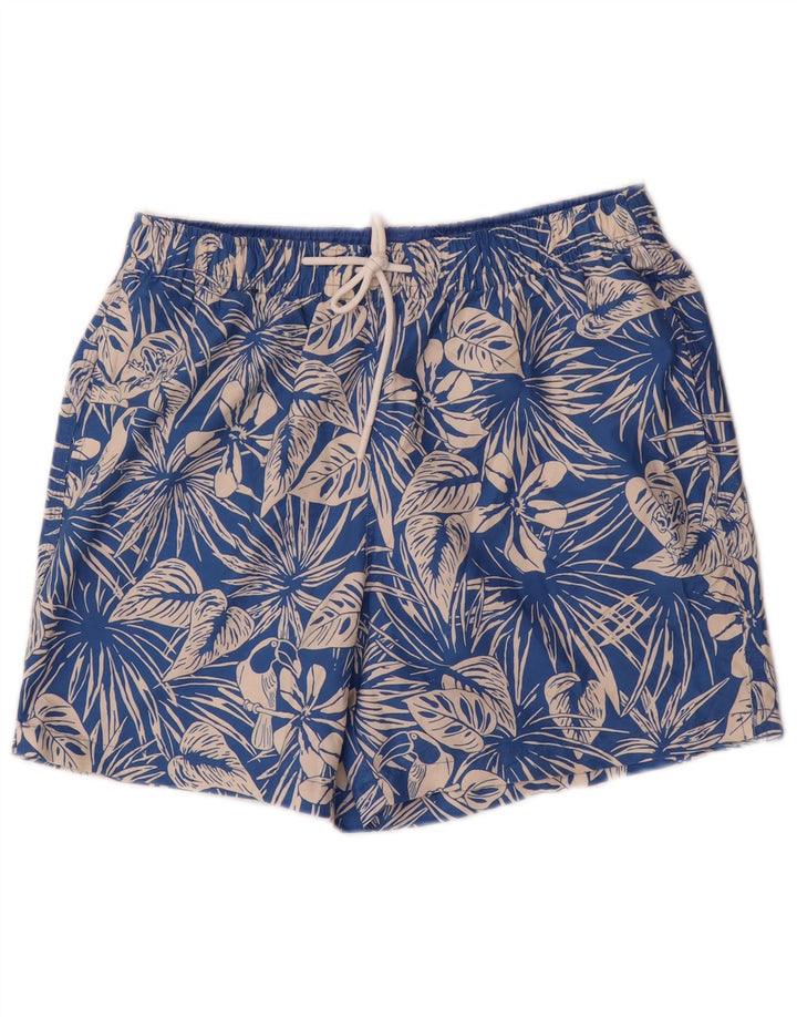 Marks & Spencer Badeshorts til mænd Medium Blue Floral Polyester