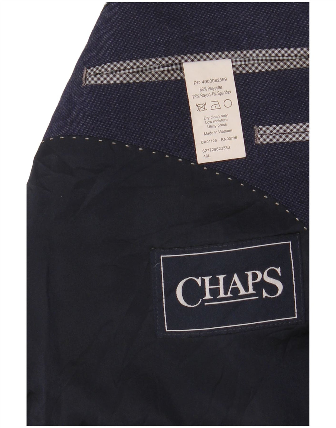 CHAPS Herre 2-knaps blazerjakke UK 46 3XL Marineblå polyester