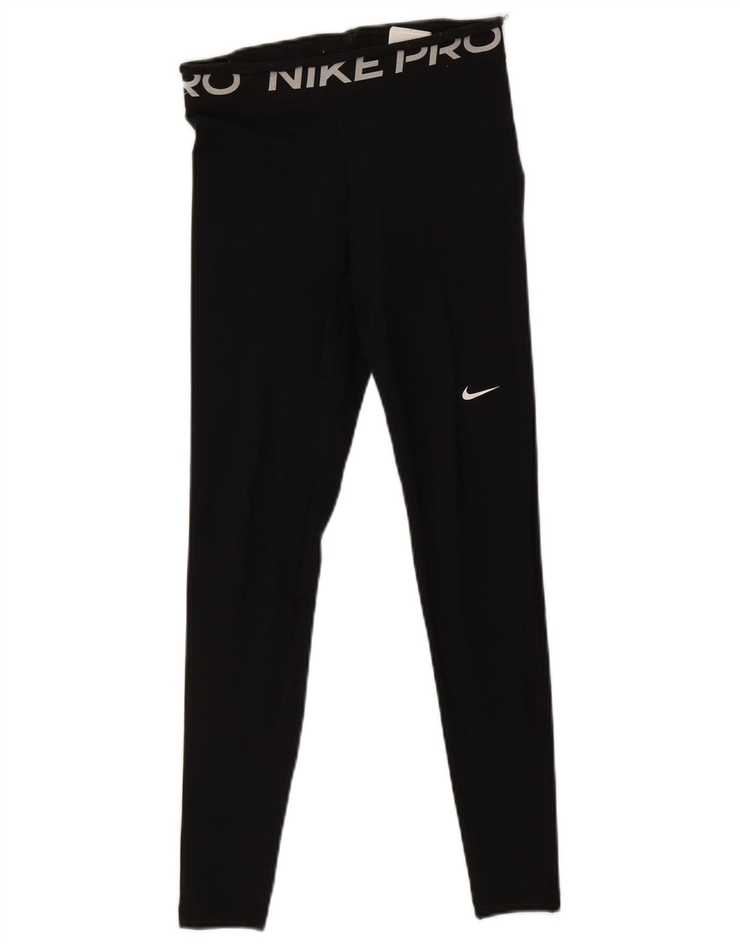 Nike Dame Dri Fit Grafiske Leggings UK 10 Small Black Polyester