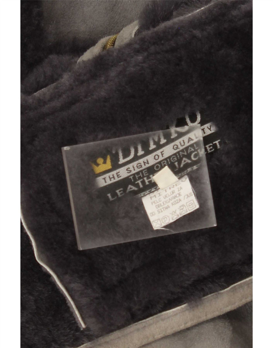 Vintage Herre Shearling Gilet IT 54 2XL Grå Læder