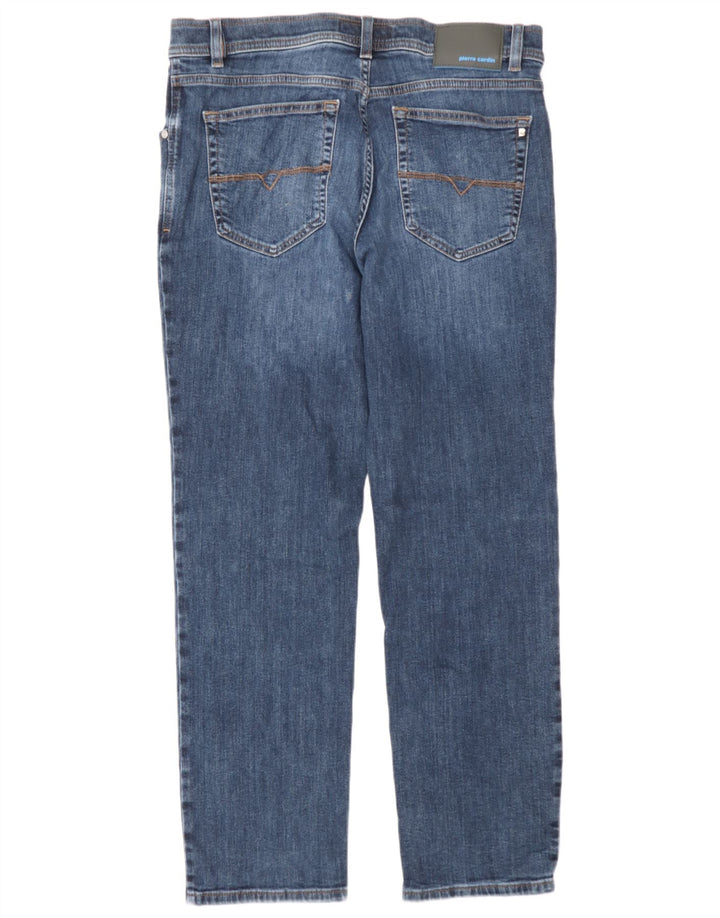 Pierre Cardin Straight Jeans til mænd W34 L30 Blå Bomuld