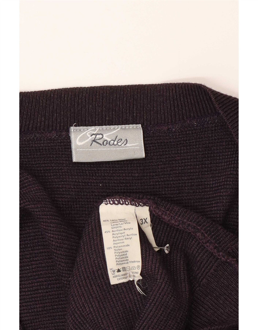 Rodes Herre Cardigan Sweater 2XL Lilla Argyle/Diamond Wool