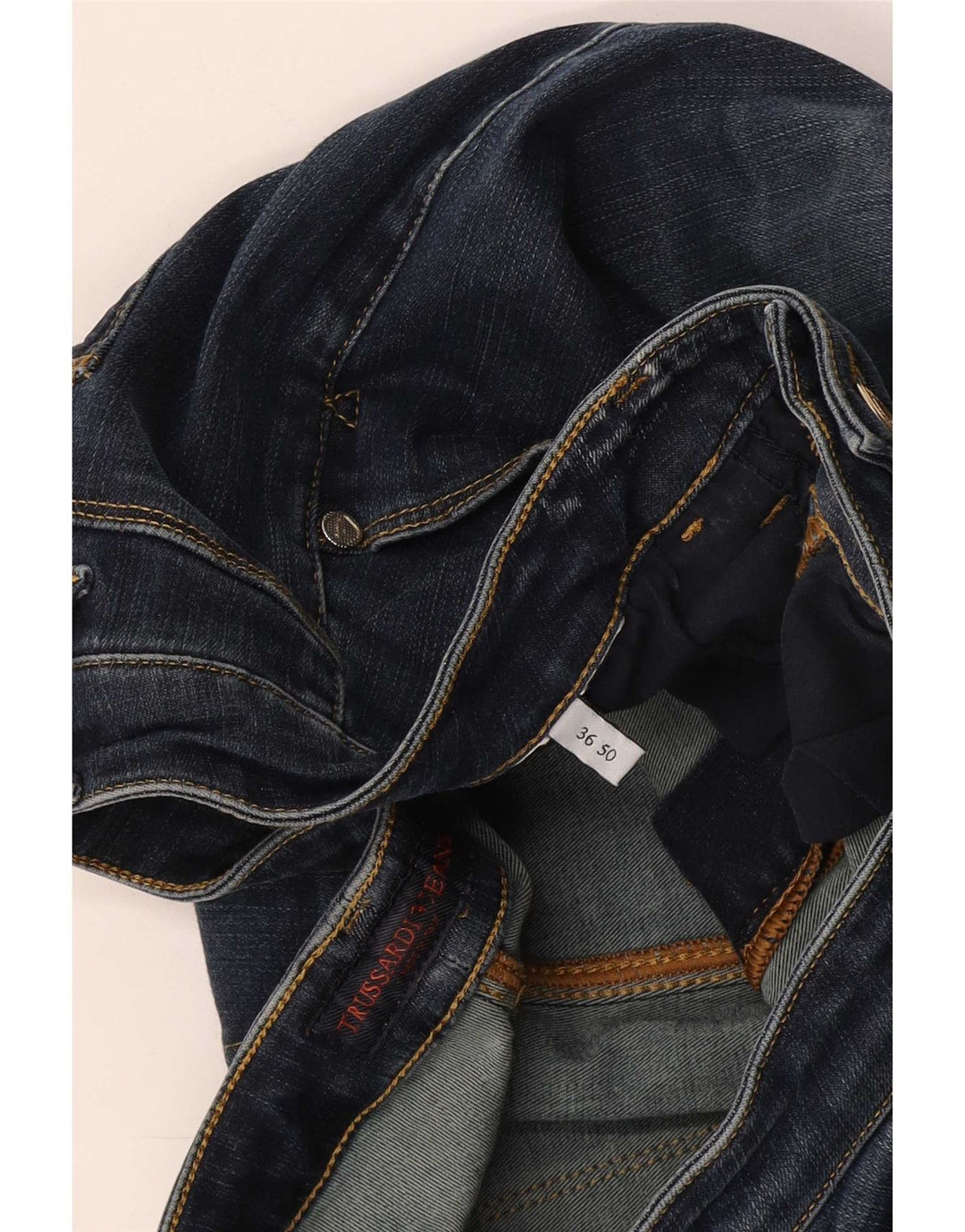 Trussardi herre cropped jeans W36 L24 blå