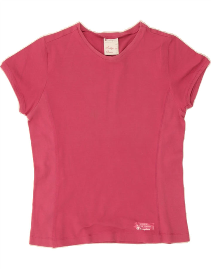 CHAMPION Girls Heritage Classics T-Shirt Top 9-10 Years Medium Pink Vintage Champion and Second-Hand Champion from Messina Hembry 