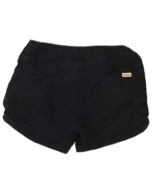 Superdry Cargo Shorts til kvinder UK 8 Small W27 Navy Blue Tencel