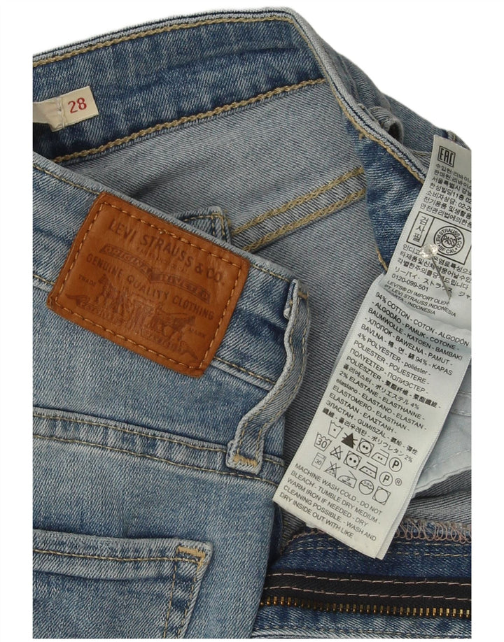 Levi's Dame 712 Slim Jeans W28 L30 Blå Bomuld
