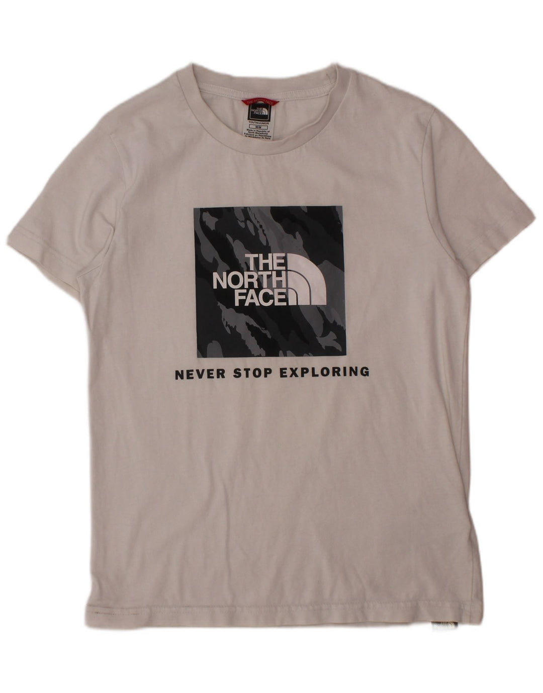 THE NORTH FACE Drenge Grafisk T-Shirt Top 9-10 år Medium Hvid