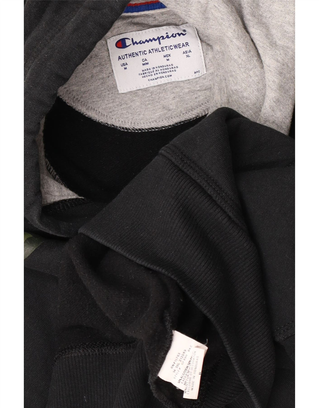 Champion Herre grafisk hættetrøje Jumper Medium Sort bomuld