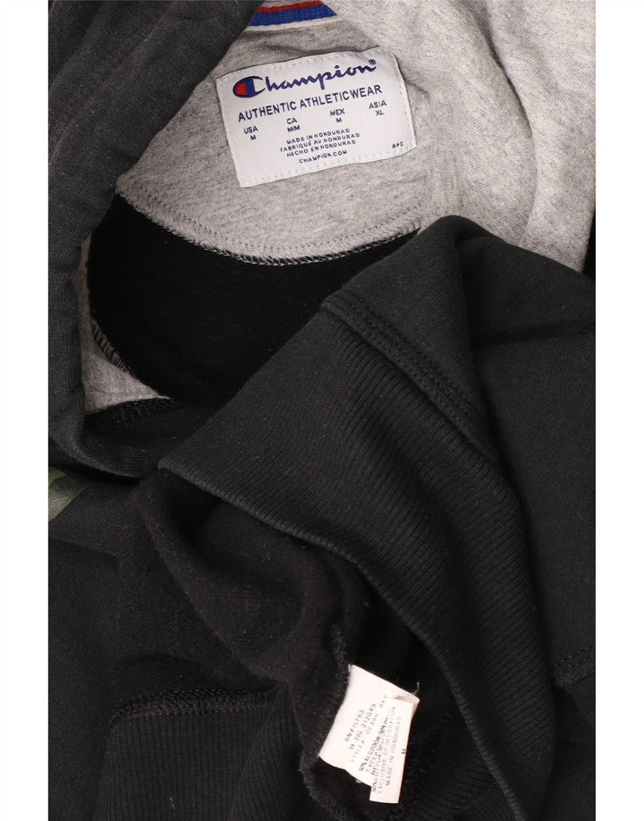 Champion Herre grafisk hættetrøje Jumper Medium Sort bomuld