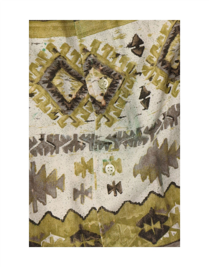 Fitzroy Herreskjorte XL Grøn Geometrisk