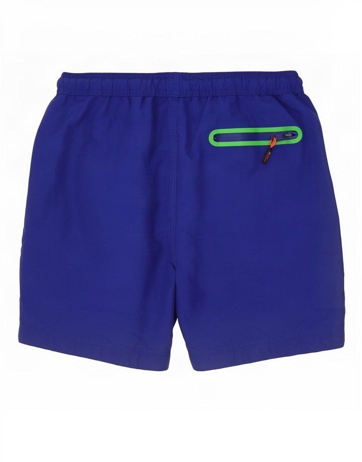 Superdry Grafiske svømmeshorts til mænd, store blå polyester