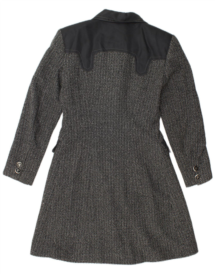 ROCCOBAROCCO Dameoverfrakke IT 42 Medium Sort Flecked Uld